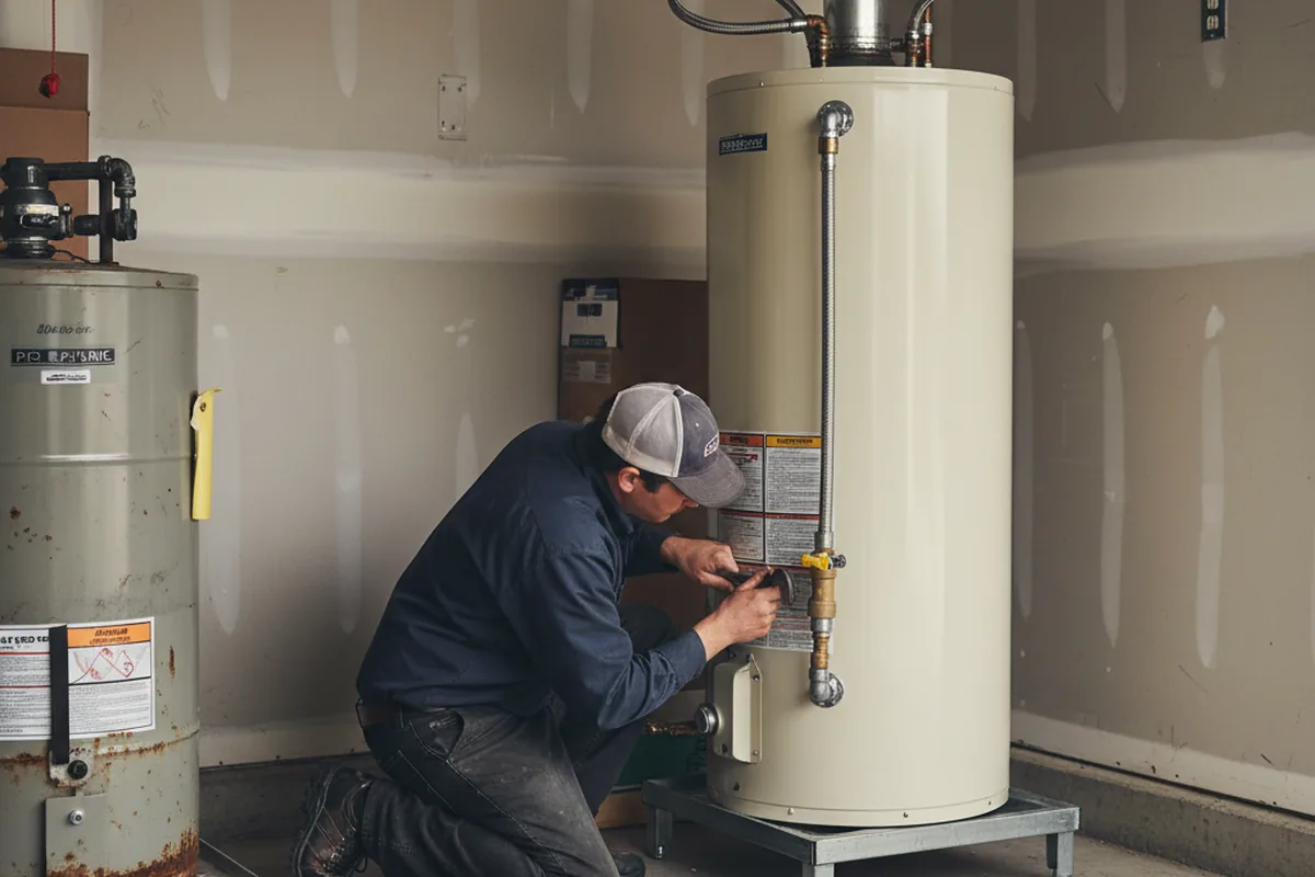 Water heater and shutoff valve replacement in Latimer