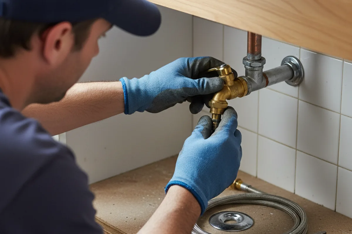 Shutoff valve and fitting work during Repiping in Latimer